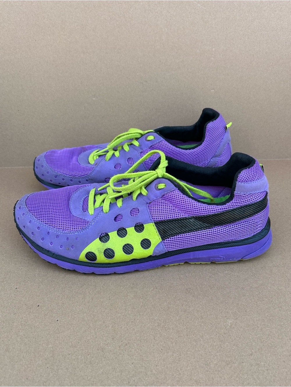 Puma Faas 300 Women’s Sneakers 9M Purple Lime Athletic Shoes Running Performance